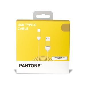 Celly - USB-Kabel Type-C, 1,5 meter, Geel - Rubber - Celly Pantone