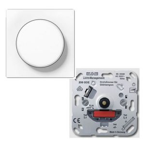 Jung AS500 dimmer 1730DD voor gloeilampen met draaiknop wit