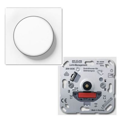 Jung AS500 dimmer 1730DD voor gloeilampen met draaiknop wit