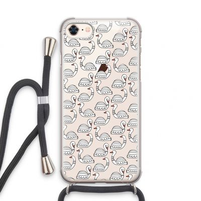 Zwanen: iPhone 7 Transparant Hoesje met koord