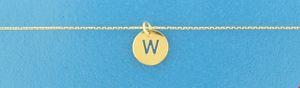 TFT Collier Geelgoud Letter W 0,8 mm x 40-42-44 cm