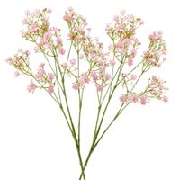 3x stuks kunstbloemen Gipskruid/Gypsophila takken lichtroze 68 cm