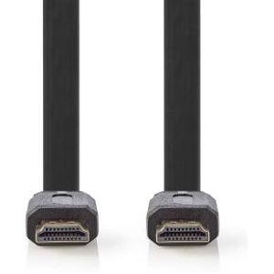 Platte High Speed HDMI-kabel met Ethernet | HDMI-connector - HDMI-connector | 3,0 m | Zwart