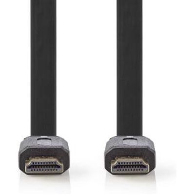 Platte High Speed HDMI-kabel met Ethernet | HDMI-connector - HDMI-connector | 3,0 m | Zwart