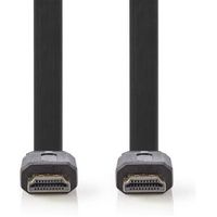 Platte High Speed HDMI-kabel met Ethernet | HDMI-connector - HDMI-connector | 3,0 m | Zwart