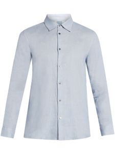 CHÉ chemise en lin à boutonnière - Bleu