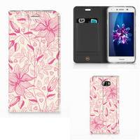 Huawei Y5 2 | Y6 Compact Smart Cover Pink Flowers