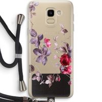 Mooie bloemen: Samsung Galaxy J6 (2018) Transparant Hoesje met koord