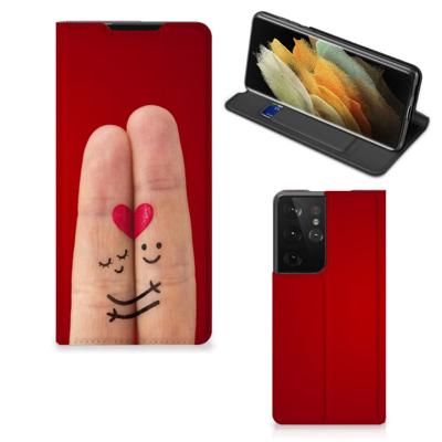 Samsung Galaxy S21 Ultra Hippe | Standcase | Liefde - Origineel Romantisch Cadeau