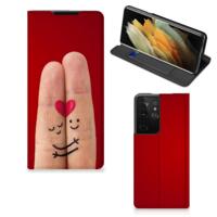 Samsung Galaxy S21 Ultra Hippe | Standcase | Liefde - Origineel Romantisch Cadeau