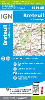 Wandelkaart - Topografische kaart 1914 SB - Serie Bleue Breteuil - La Neuve-Lyre | IGN - Institut Géographique National