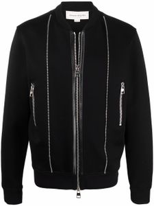 Alexander McQueen veste bomber à détails de zips - Noir