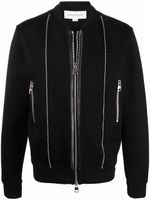 Alexander McQueen veste bomber à détails de zips - Noir - thumbnail