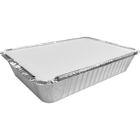 Depa Bak | 890ml | opstaande rand | incl. Deksel | 218x156x37mm | zilver | 250 stuks