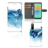Sony Xperia 10 IV | Telefoonhoesje | Met pasjeshouder | Vlinders