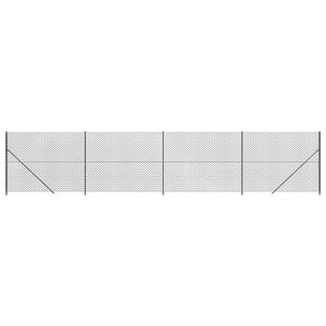 The Living Store Gaashek Cycloon 2.2 x 10 m - Antraciet - Gegalvaniseerd staal met PVC-coating