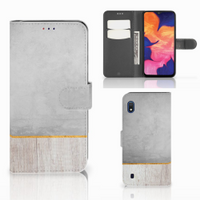 Samsung Galaxy A10 Book Style Case Wood Concrete - thumbnail