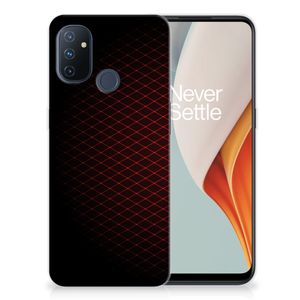 OnePlus Nord N100 TPU bumper Geruit Rood