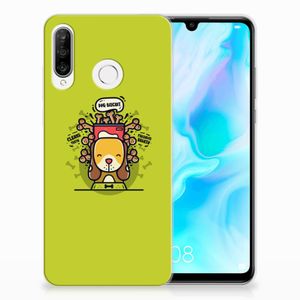 Huawei P30 Lite Telefoonhoesje met Naam Doggy Biscuit