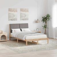 Bedframe met hoofdeinde Bruin 120 x 190 cm Stof