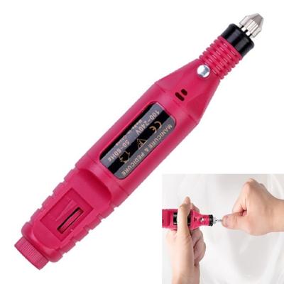 1 set Power Professional elektrische manicure machine pen pedicure nagel bestand nagel gereedschap 6 bits boor nagel boor machine (VS Rose rood)