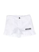 Moschino Kids short péplum à logo imprimé - Blanc - thumbnail