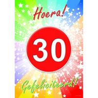 Verjaardag deurposter - 30 jaar - 59 x 42 cm - leeftijd feestartikelen