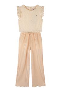 NoNo Zomer jumpsuit meisjes Zand - plissee - kant - Semma