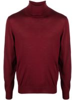 Canali pull en maille fine à col roulé - Rouge