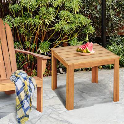 Acaciahouten Bijzettafel met Oliebehandeld Oppervlak Vierkant & Robuust Salontafel