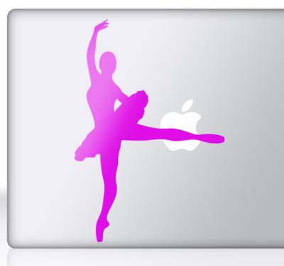 Sticker voor Macbook ballerina
