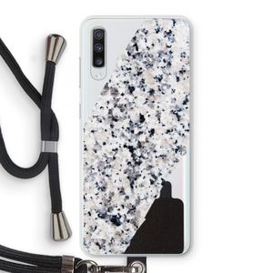 Gespikkelde marmer: Samsung Galaxy A70 Transparant Hoesje met koord
