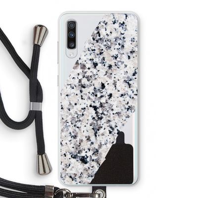 Gespikkelde marmer: Samsung Galaxy A70 Transparant Hoesje met koord