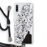 Gespikkelde marmer: Samsung Galaxy A70 Transparant Hoesje met koord