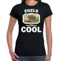 Dieren egel t-shirt zwart dames - egels are cool shirt