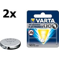 2 Stuks - Varta V371 44mAh 1.55V knoopcel batterij - thumbnail