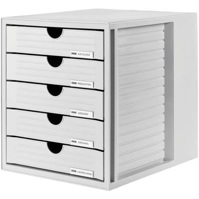 HAN Systembox 1450-11 Ladebox Lichtgrijs DIN A4, DIN C4 Aantal lades: 5