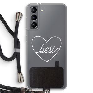 Best heart pastel: Samsung Galaxy S21 Transparant Hoesje met koord