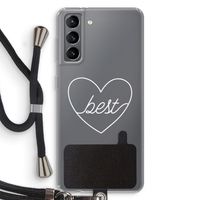 Best heart pastel: Samsung Galaxy S21 Transparant Hoesje met koord