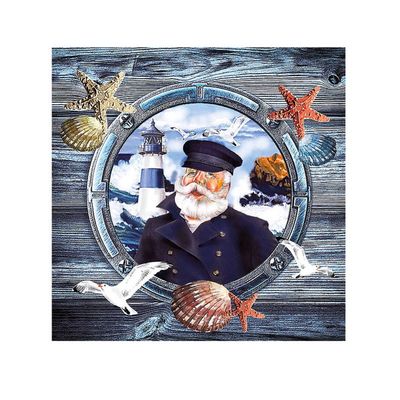 Servetten Zeekapitein 3-laags 40x Stuks - Feestservetten