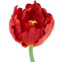 Kunsttulp deluxe - rood - 25 cm - realistische kunstbloem - decoratie