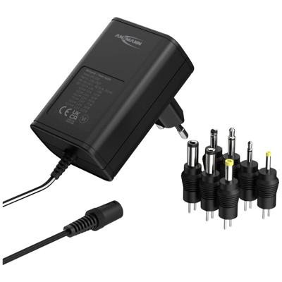 Ansmann 1201-0023 Stekkernetvoeding, instelbaar 12 V/DC, 9 V/DC, 7.5 V/DC, 6 V, 4.5 V/DC, 3 V 1000 mA 12 W