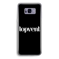 Topvent Zwart: Samsung Galaxy S8 Transparant Hoesje - thumbnail