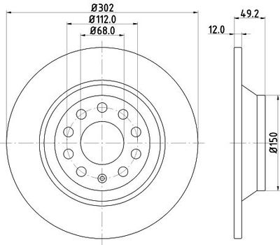 Remschijf 8DD355111181