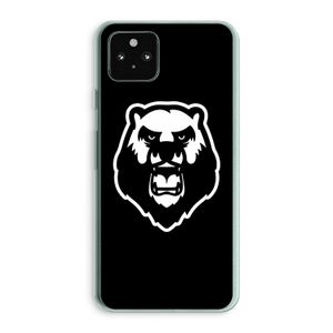 Angry Bear (black): Google Pixel 5a 5G Transparant Hoesje