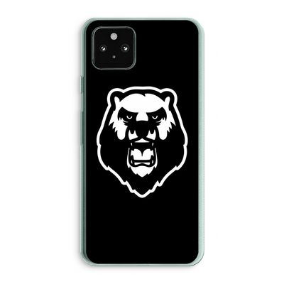 Angry Bear (black): Google Pixel 5a 5G Transparant Hoesje