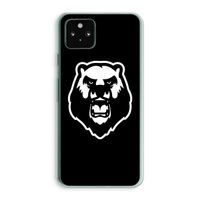 Angry Bear (black): Google Pixel 5a 5G Transparant Hoesje