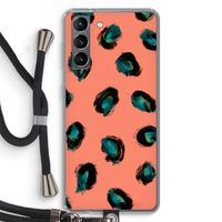 Pink Cheetah: Samsung Galaxy S21 Transparant Hoesje met koord Pink Cheetah: Samsung Galaxy S21 Transparant Hoesje met koord