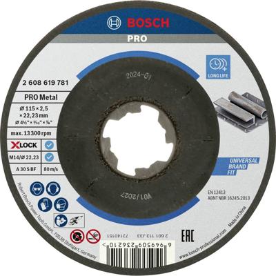 Bosch Accessories Standard for Metal 2608619781 Doorslijpschijf gebogen 115 mm 1 stuk(s) Metaal