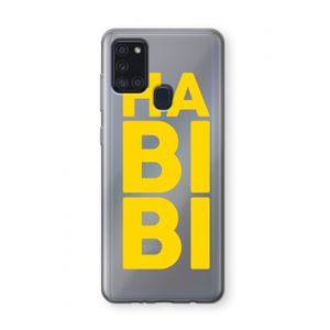 Habibi Blue: Samsung Galaxy A21s Transparant Hoesje